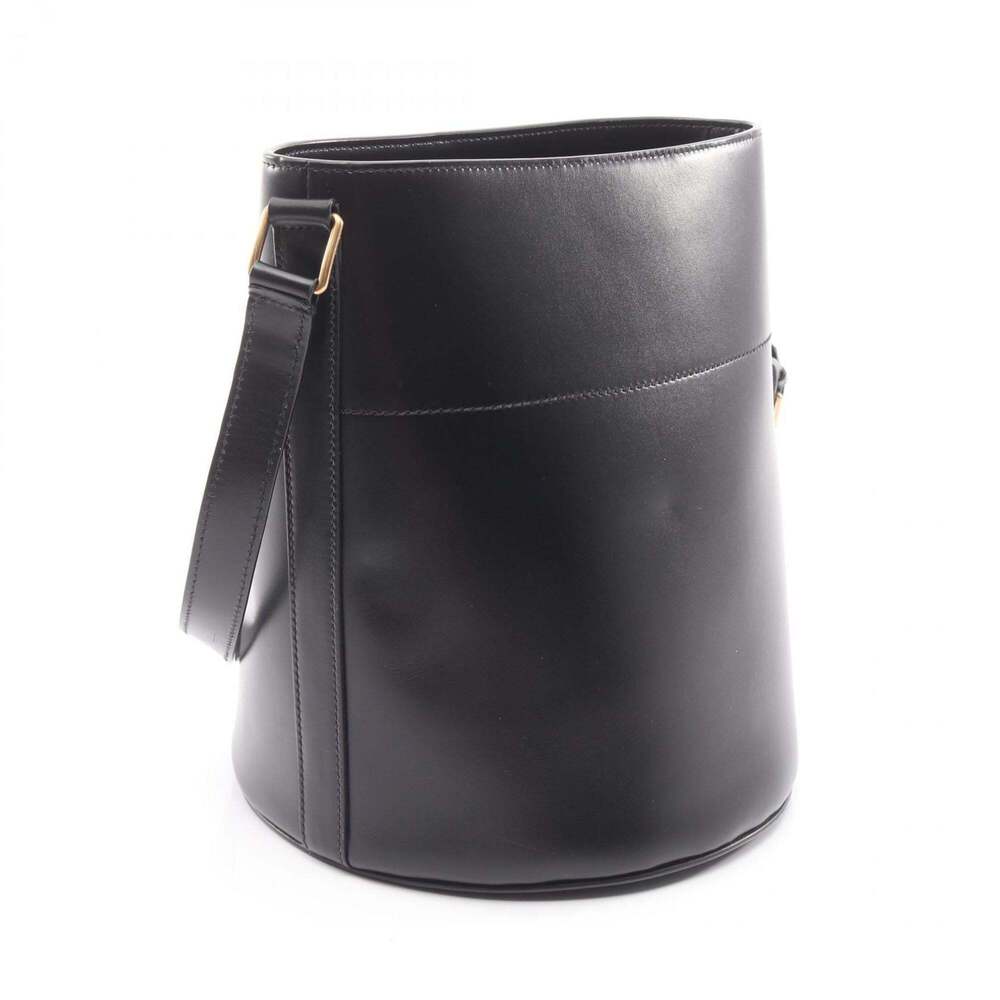 Celine Maillon Bucket Triomphe Shoulder Bag, Leather, Women's, Black - Picture 2 of 9